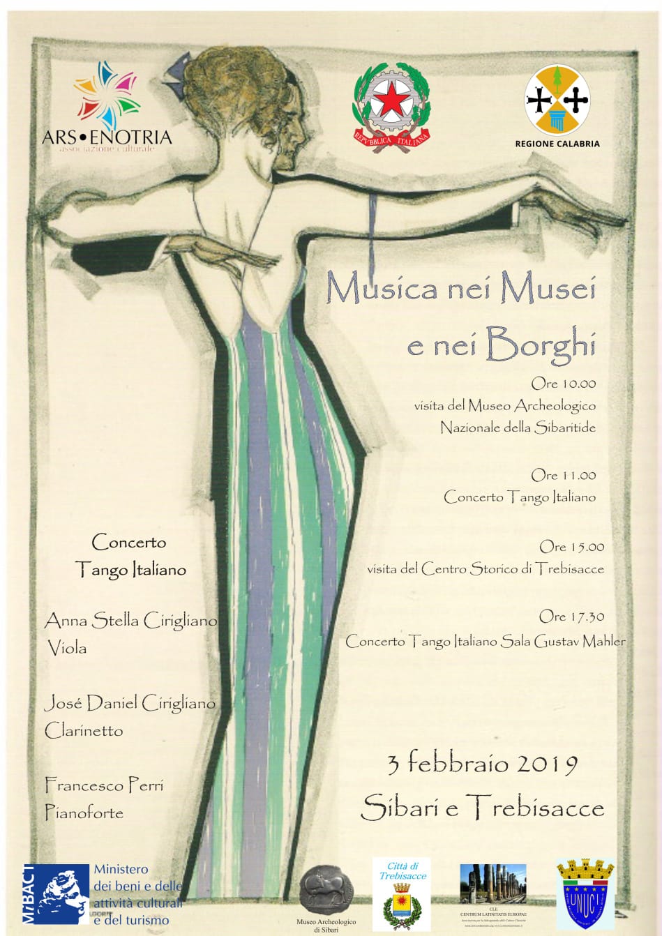 Musica nei Musei e nei Borghi Museo Nazionale Archeologico della Sibaritide Cassano allo Ionio (Cosenza) Domenica 3 febbraio 2019 – Ore 10.00