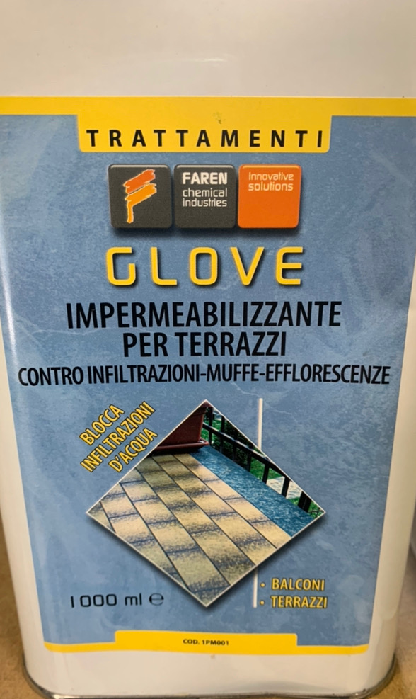 Glove impermeabilizzante trasparente per terrazzi Lt 1