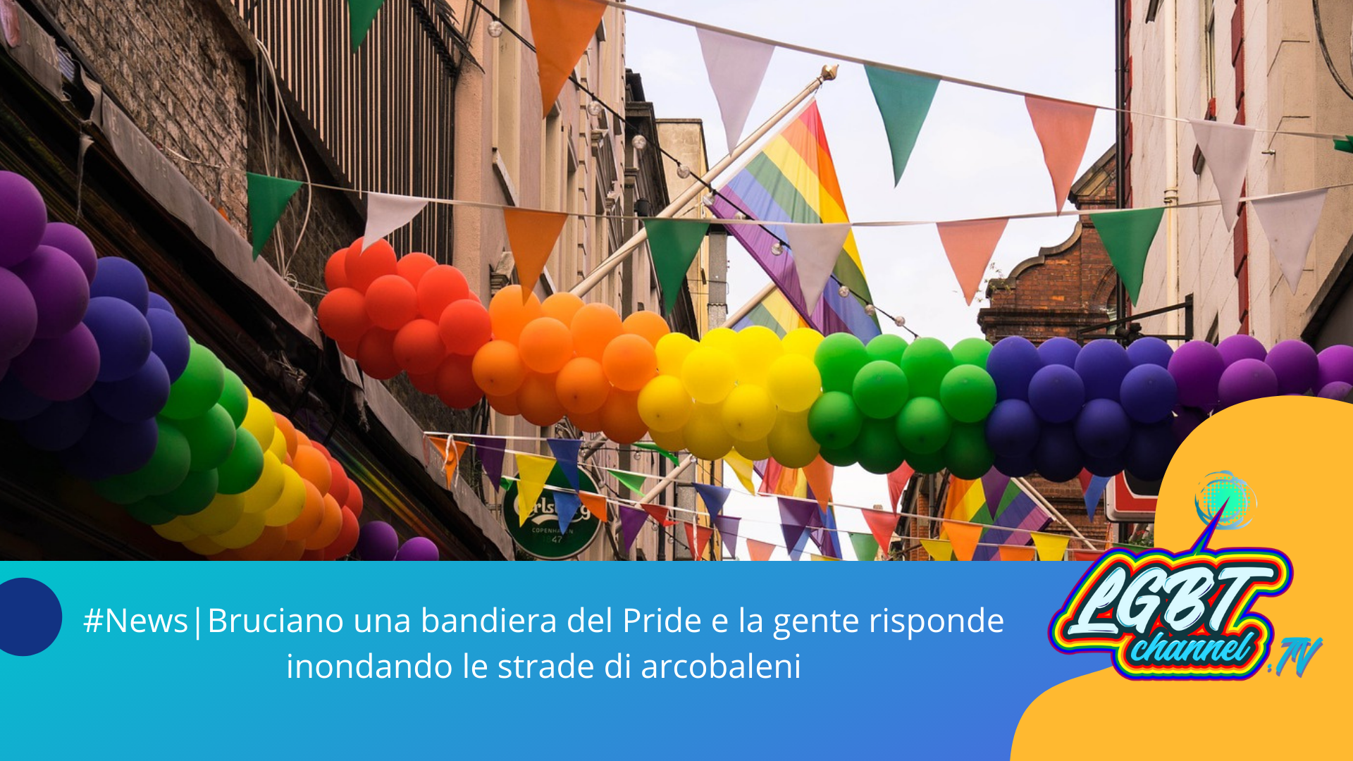 #News | Bruciano una bandiera del Pride e la gente risponde inondando le strade di arcobaleni