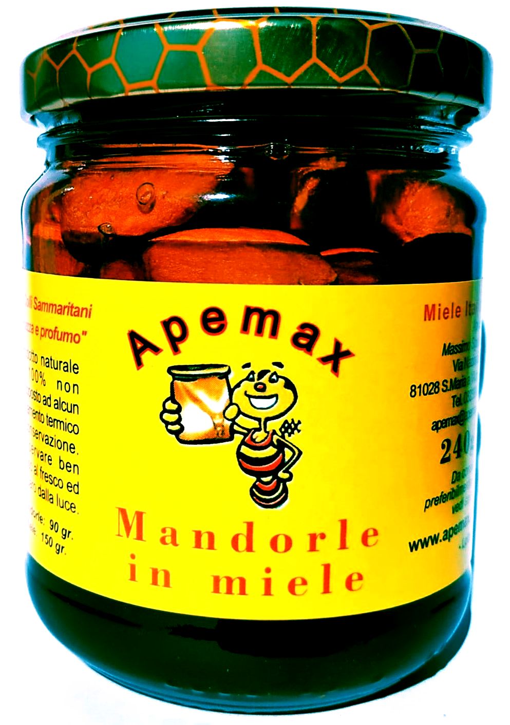 Mandorle in miele, Miele, Campania, Prodotti tipici, vendita miele online, cucina, cibo, apicoltura, api