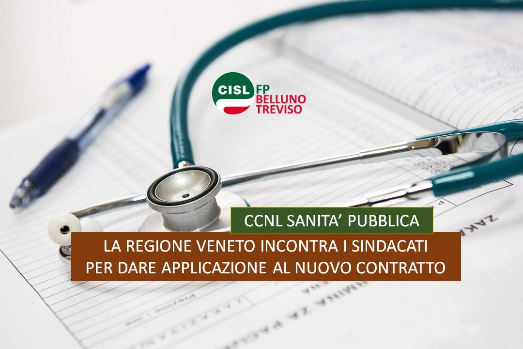 Cisl FP Belluno Treviso. Sanità incontro 9 novembre. Si accelera per dare applicazione al nuovo Contratto