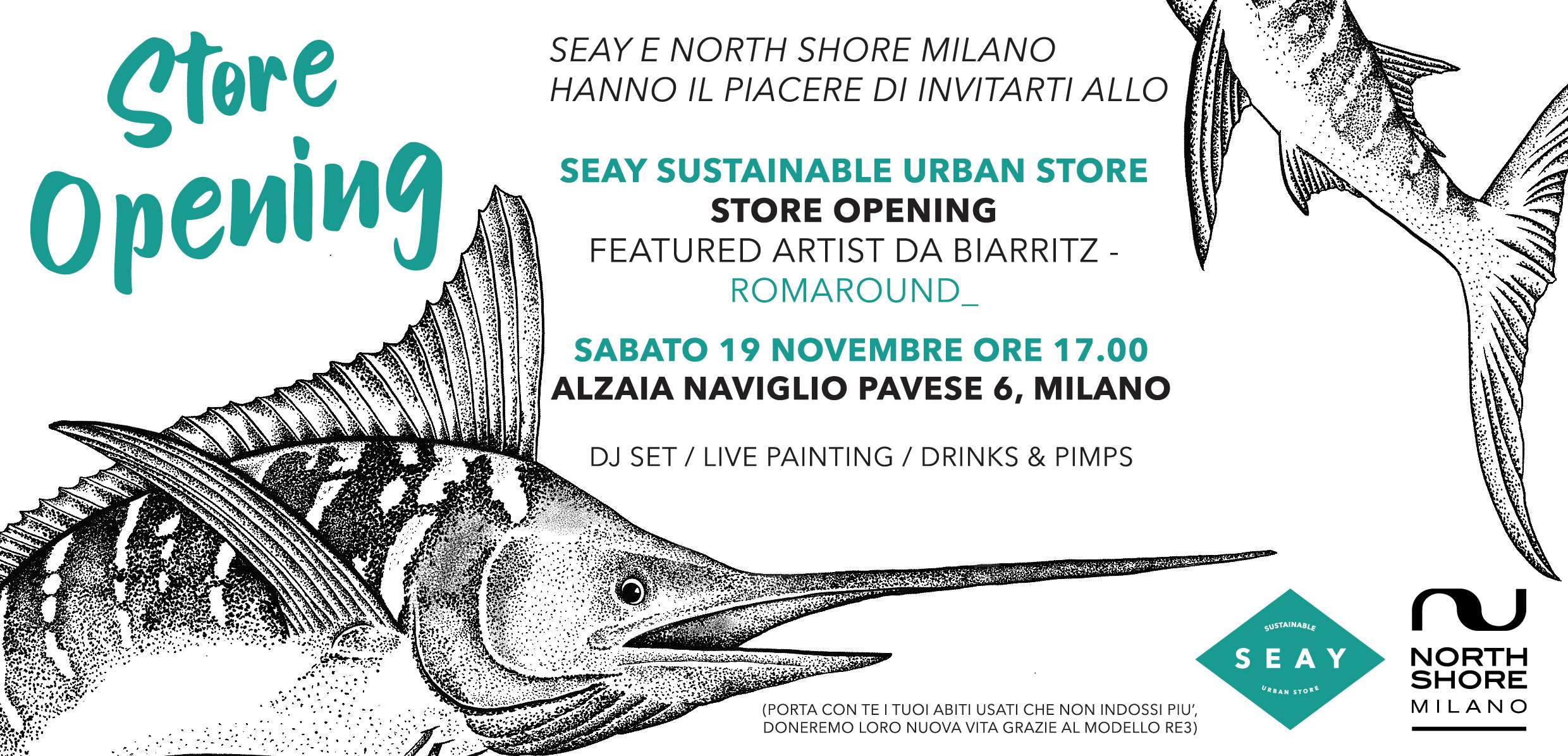 19 novembre 2022 - Inaugurazione Sustainable Urban Store - North Shore Milano x Seay