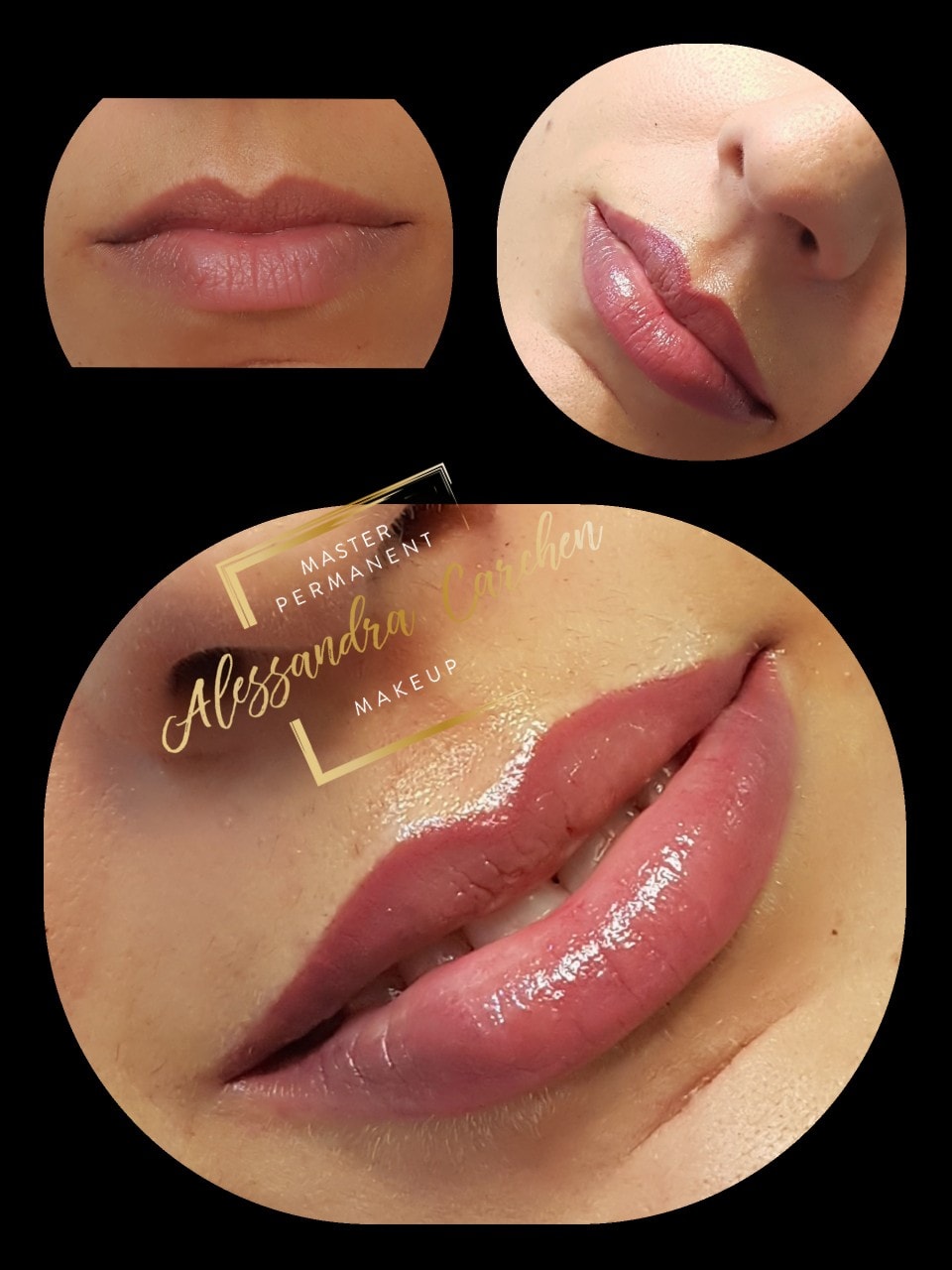 lip Blush Tecnica 👄  effetto gloss con correzione asimmetria forma e colore mucosa scuro