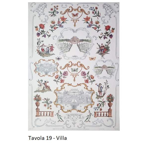Carte da Decoupage "Lacche del 700" - Tavola 19 - Villa