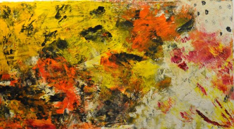 "“Parole al vento" - 2006 - oil on canvas - cms 120x70 - quotation € 900.00