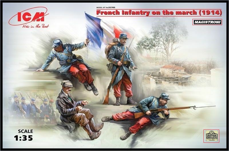 FRENCH INFANTRY on the march (1914)