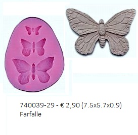 Stampi in silicone - Farfalle (Misura 7,5x5,7x0,9 cm)