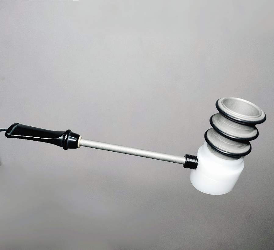Job Pipe White Delrin Bud Of Steel III  Best Reverse Calabash tobacco pipe NON DISPONIBILE