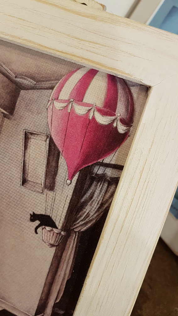 L'incantesimo della mongolfiera con cornice, the enchantment of the balloon with frame