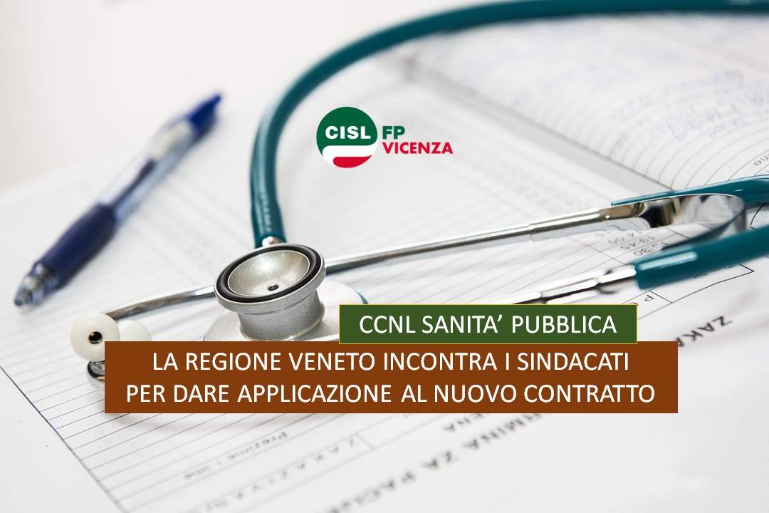 Cisl FP Vicenza. Sanità incontro 9 novembre. Si accelera per dare applicazione al nuovo Contratto