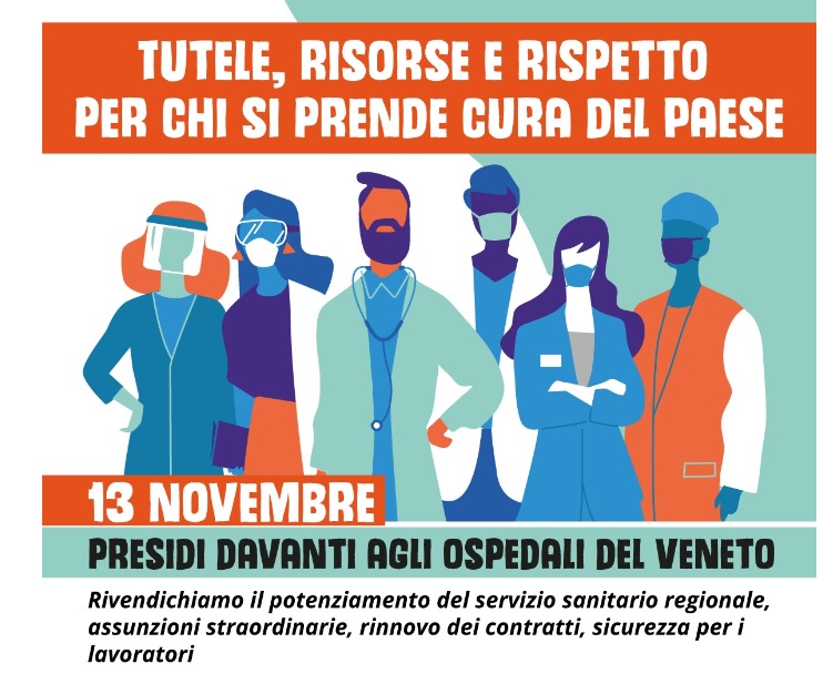 Coronavirus 13 novembre mobilitazione per i lavoratori sanità: sicurezza, assunzioni e contratti