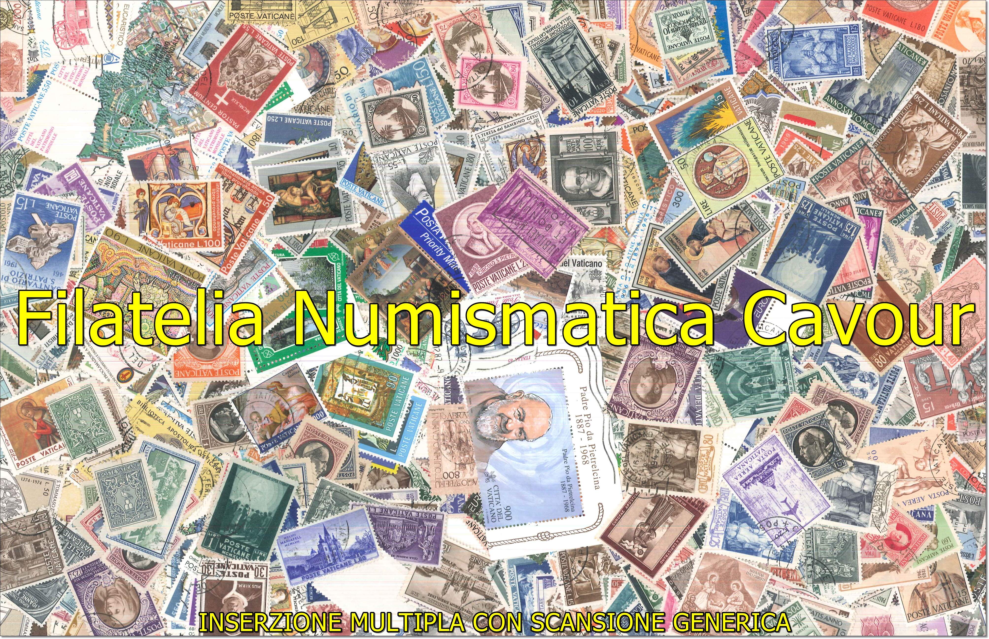 100 500 1000 francobolli usati VATICANO - VARI FORMATI