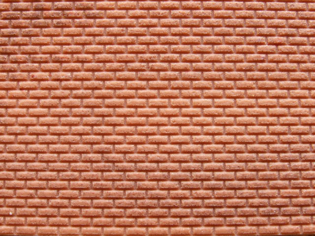 Muretto mattoni rossi per modellismo HO - 1/87 cm.22X12 - Krea 3003