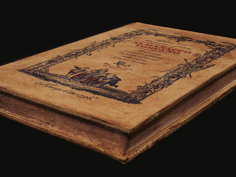 copertina con centina
Libro Almanacco Toscano appoggiato su un tavolo