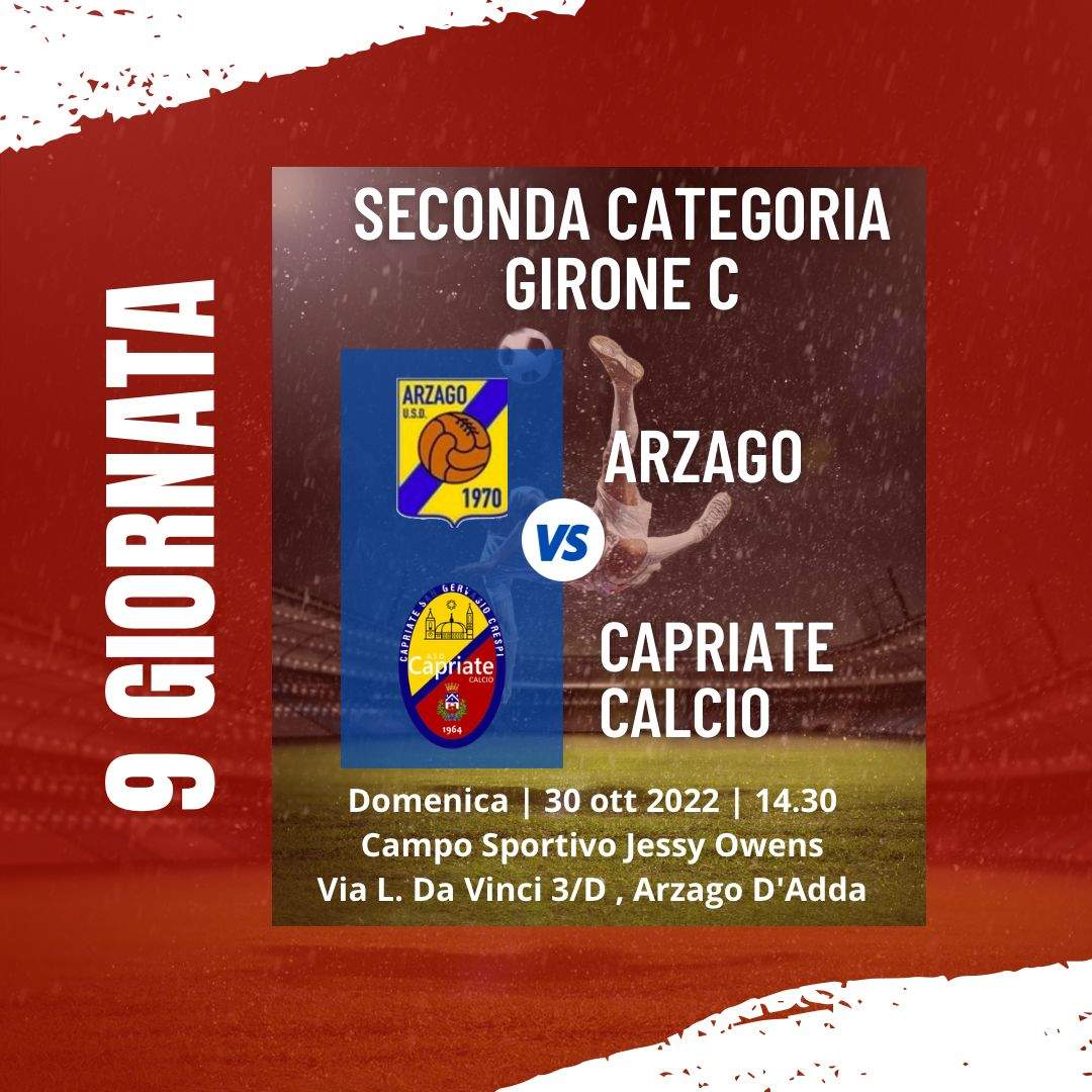 MATCH PREVIEW: ARZAGO-CAPRIATE, DAVIDE CONTRO GOLIA