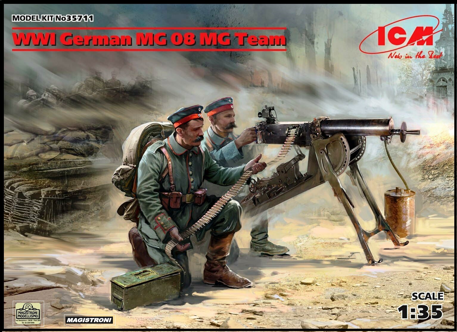 WWI GERMAN MG08 MG TEAM