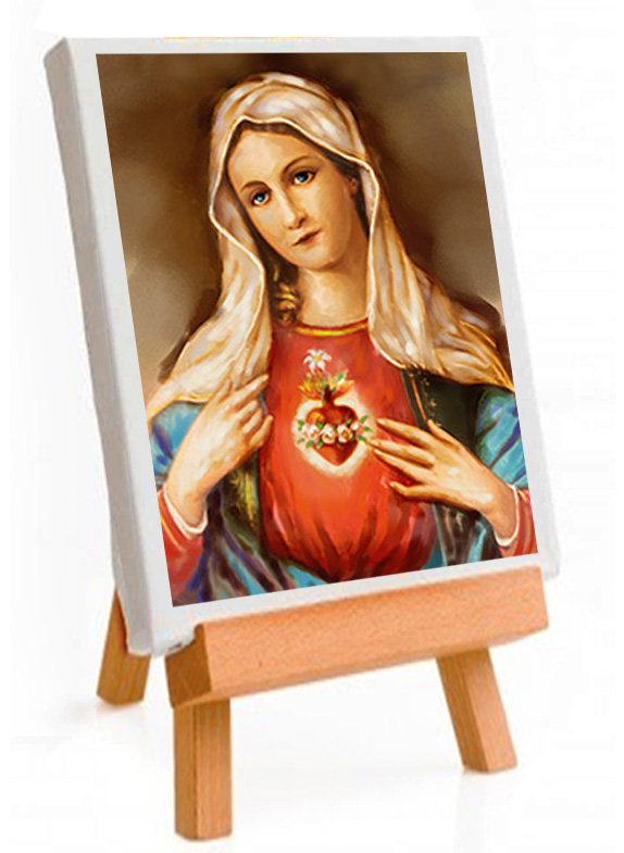 Quadro dipinto su tela di Maria