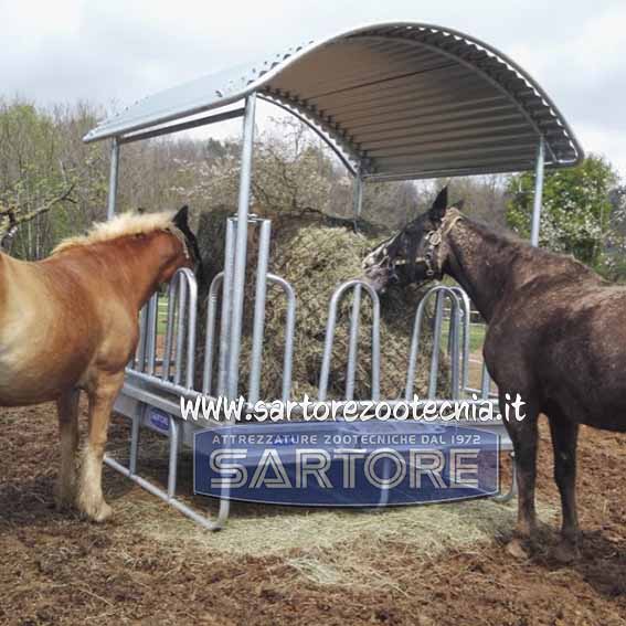 portafieno bovini e cavalli - mod SAR4/12 con 12 posti alimentazione