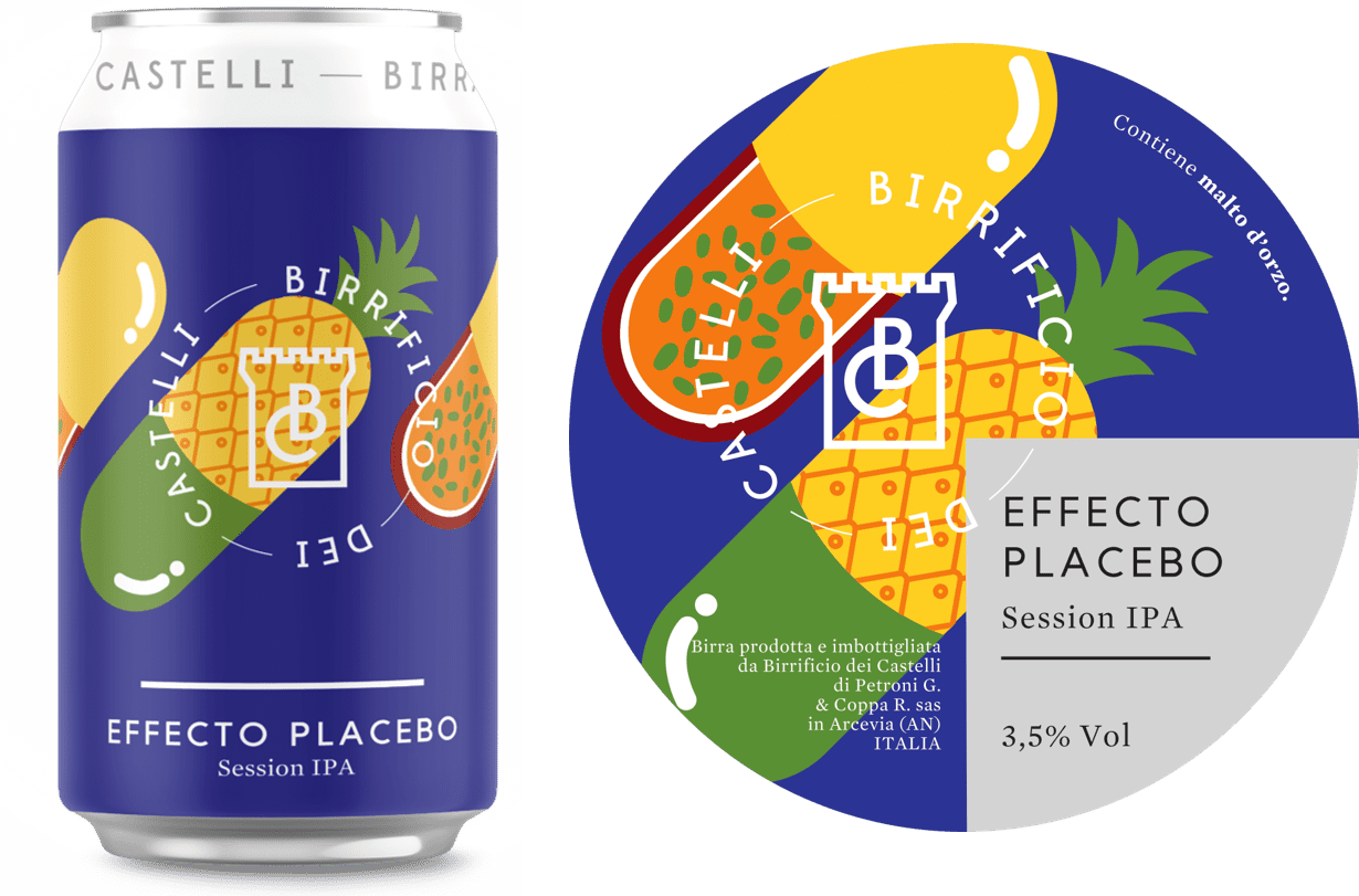 Effecto Placebo è una session ipa birra artigianale, luppolata e profumata. acquista online birra o in Arcevia nelle Marche