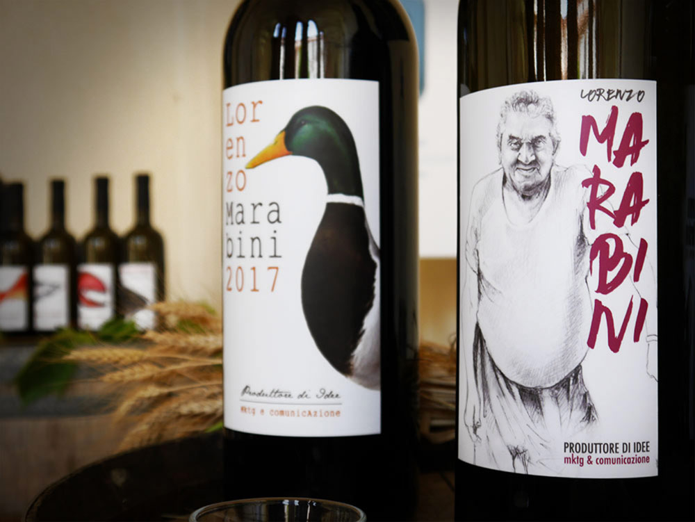 lorenzo marabini artista cotemporaneo, etichette vino personalizzate, packaging e comunicazione