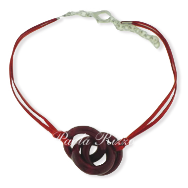Collana Legàmi rosso scuro pastello - Pastel dark red Legàmi necklace