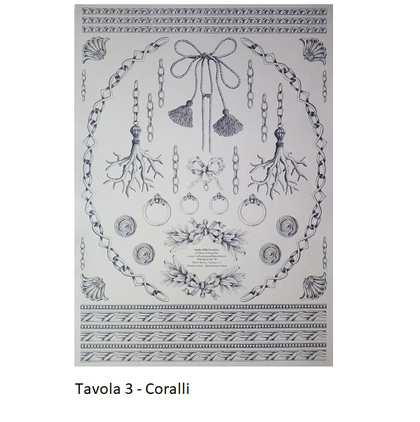 Carte da Decoupage "Print Room" - Tavola 3 - Coralli