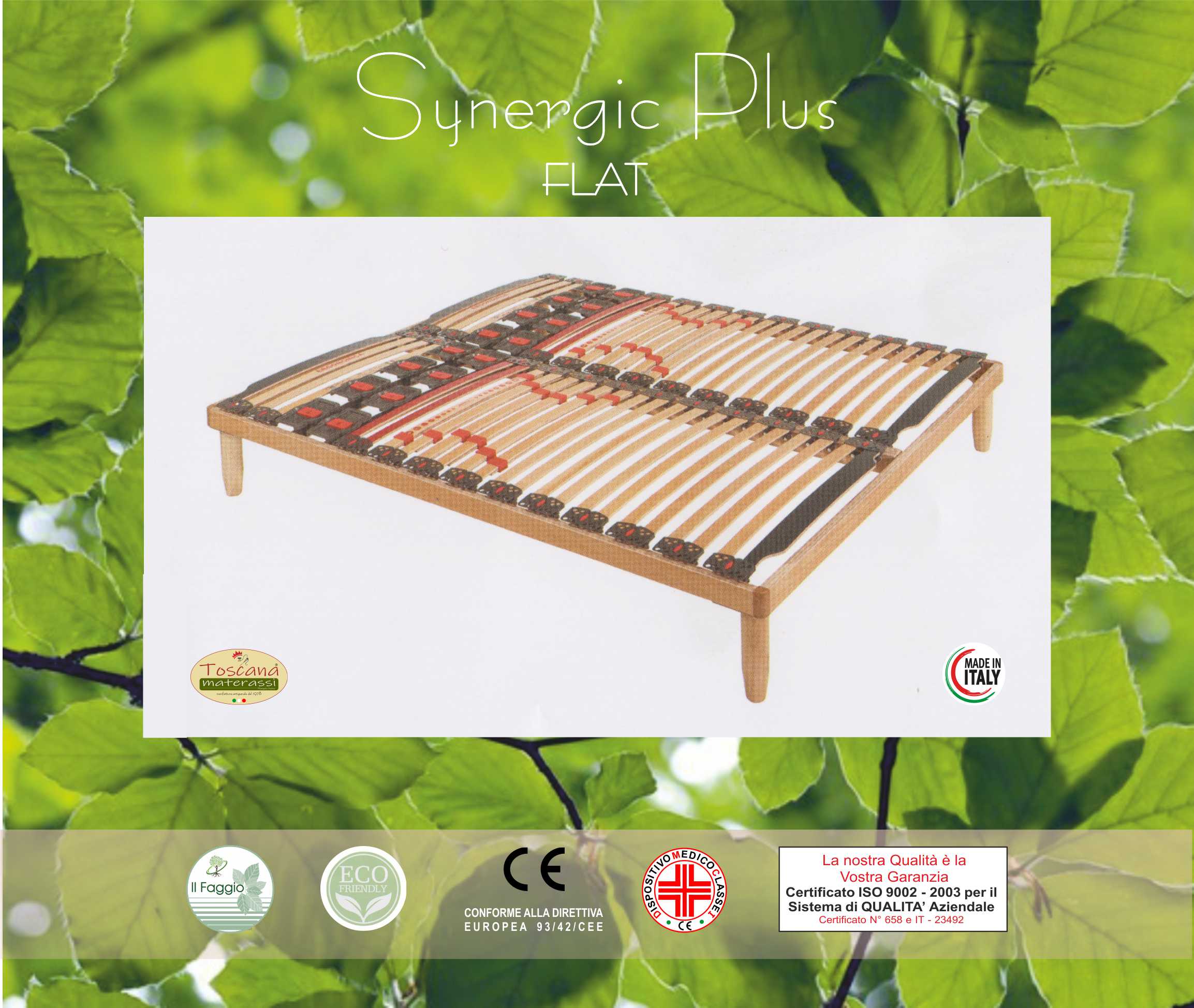 SYNERGIC PLUS bed base in eco-friendly natural beech