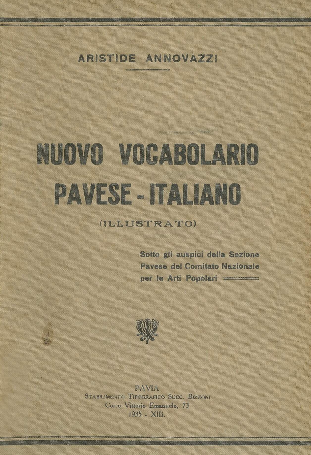 VOCABOLARIO PAVESE - ITALIANO