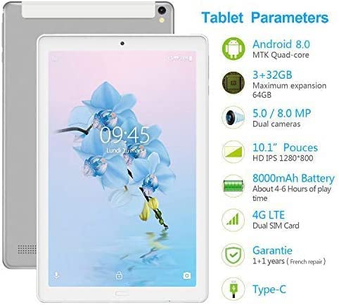 Tablet 10 Pollici YESTEL Tablet Android con 3 GB di RAM e 32 GB di ROM