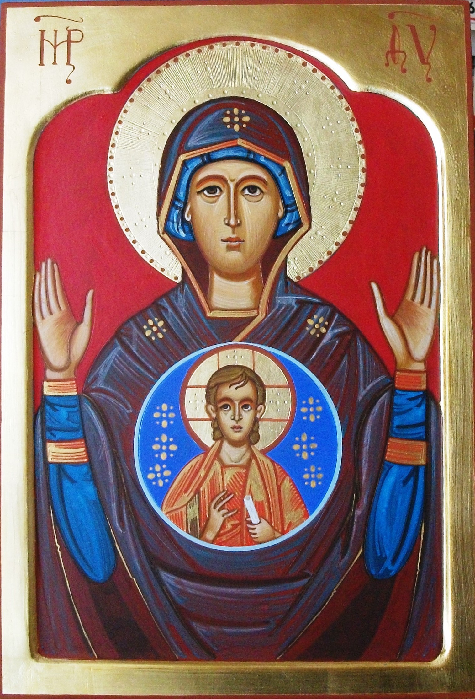 Madonna del segno dipinta a mano