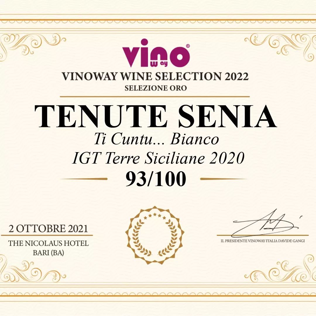 Il Ti Cuntu Insolia premiato dall'associazione Vinoway Italia di Davide Gangi