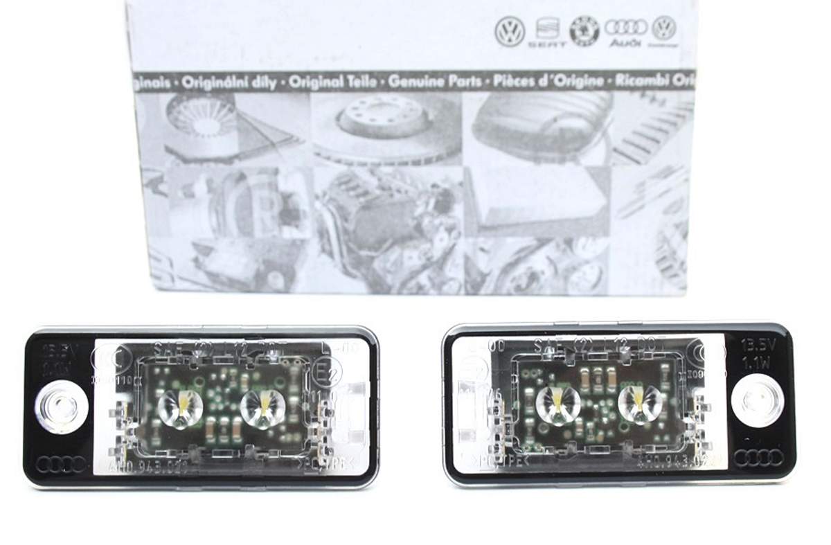 Set luci led targa originali Audi A3 8P/A4 8E/A6 4F/Q7 4L