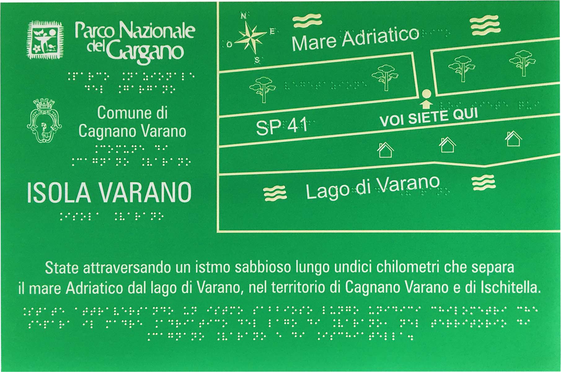 Mappa tattile - Parco Nazionale Gargano