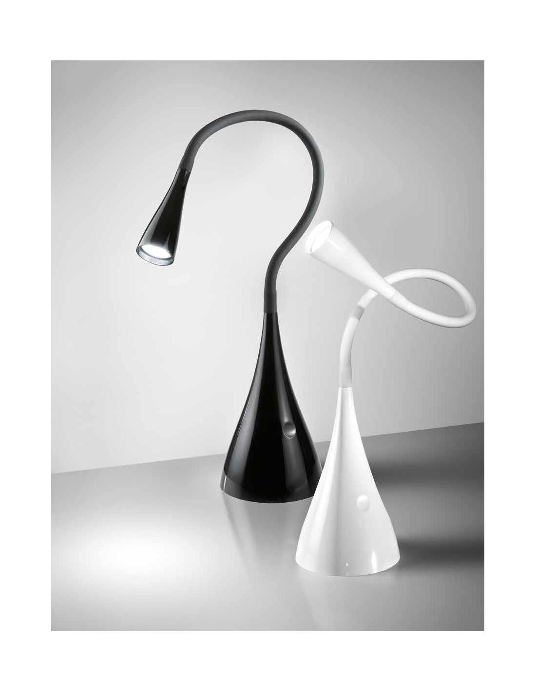Perenz 5912 lampada da tavolo flex nero-bianco-grigio metallizzato Led