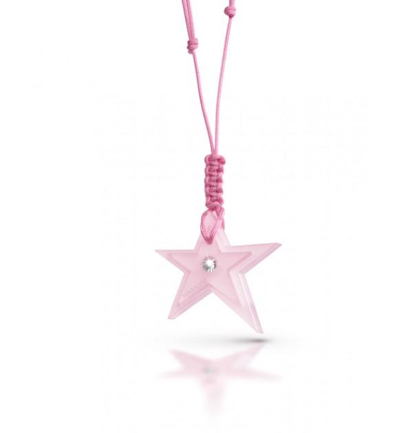 Ciondolo “Stella” rosa con diamante