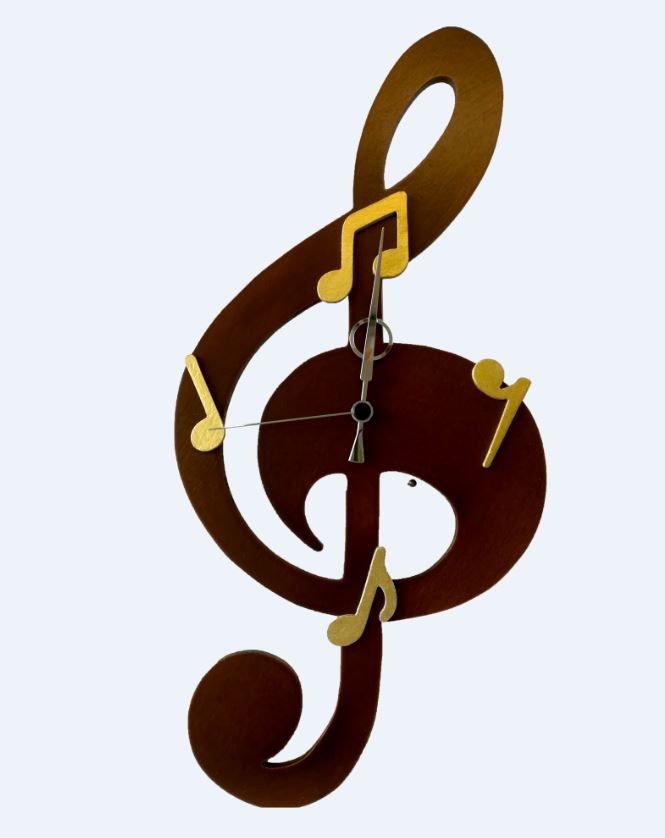 Orologio Chiave di violino con note (cod. R023)