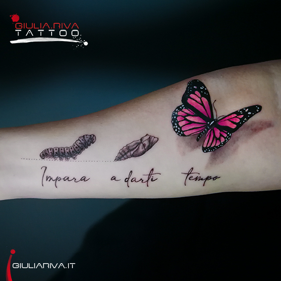 farfalla realistica tatuaggio butterfly tattoo evoluzione rinascita tatuaggio