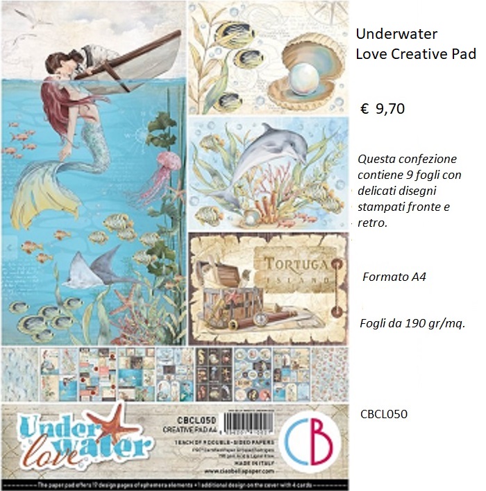 Album e carte per scrapbooking - CBCL050 Underwater Love Creative Pad