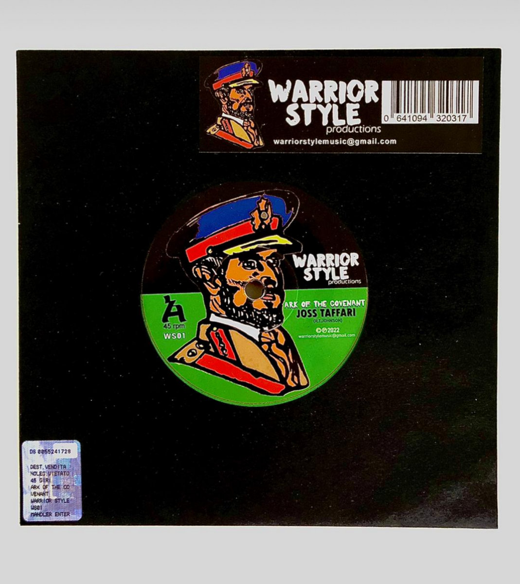 JOSS TAFFARI "Ark Of The Covenant" Warrior Style 7 inch (includes digital download)