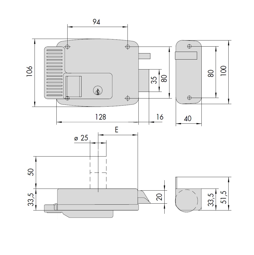 CISA 11611 - Elettroserratura da applicare a cilindro CON PULSANTE CISA