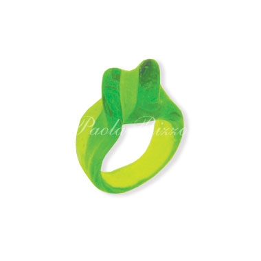 Anello elica verde erba chiaro/verde pisello -  Light grass green/pea green Elica ring