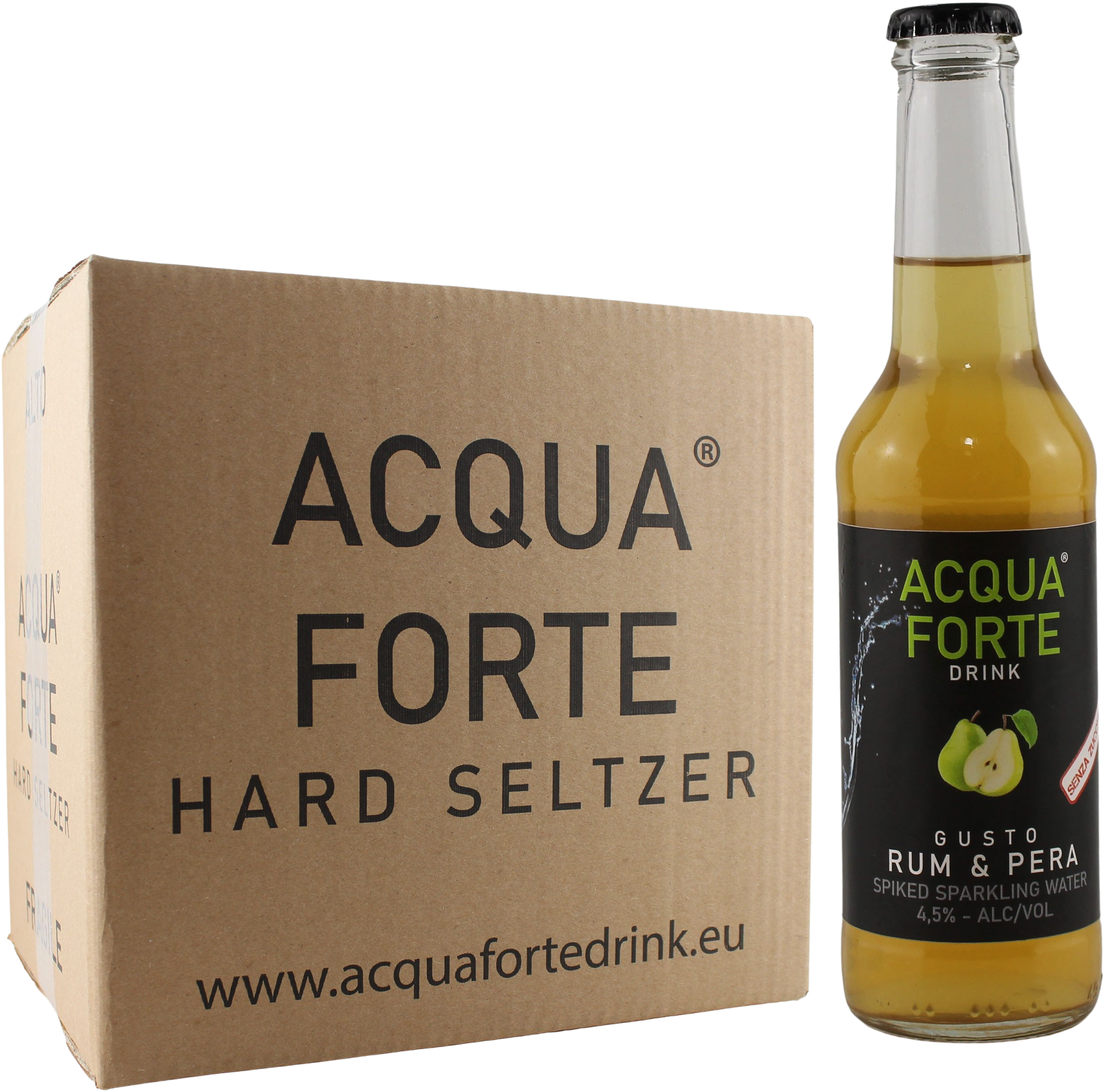 ACQUA FORTE - HARD SELTZER APERITIVO ARTIGIANALE - RUM E PERA - 12 bottiglie da 275 ml
