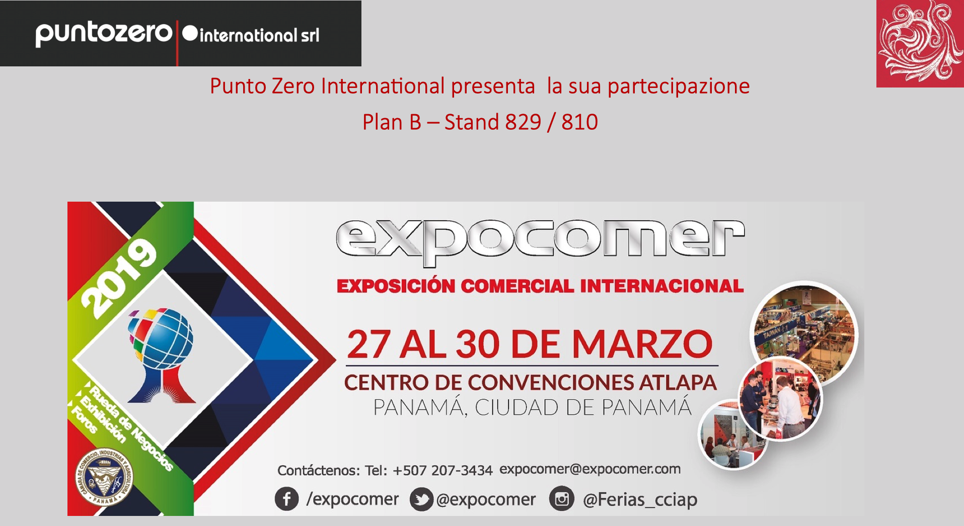 Hireo a Expocomer a Panama - 27/30.03.2019