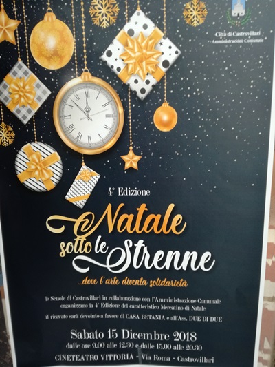 “CASTROVILLARI/QUARTA EDIZIONE DI NATALE SOTTO LE STRENNE. DOVE L’ARTE DIVENTA SOLIDARIETA’ GRAZIE ALLE SCUOLE NEL MERCATINO  PRESSO IL CINE TEATRO VITTORIA IN UN’INIZIATIVA CON L’AMMINISTRAZIONE COMUNALE NELLA QUALE LA SUSSIDIARIETA’ DAL BASSO E’ OPPORTU