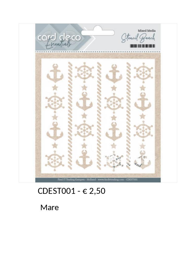 Stencil - CDEST001 mare (Misura 13x13 cm)