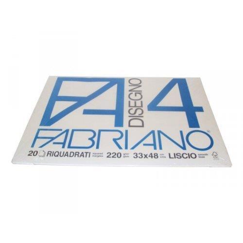 FABRIANO F4 CON ANGOLI 33*48 LISCIO RIQUADRATO