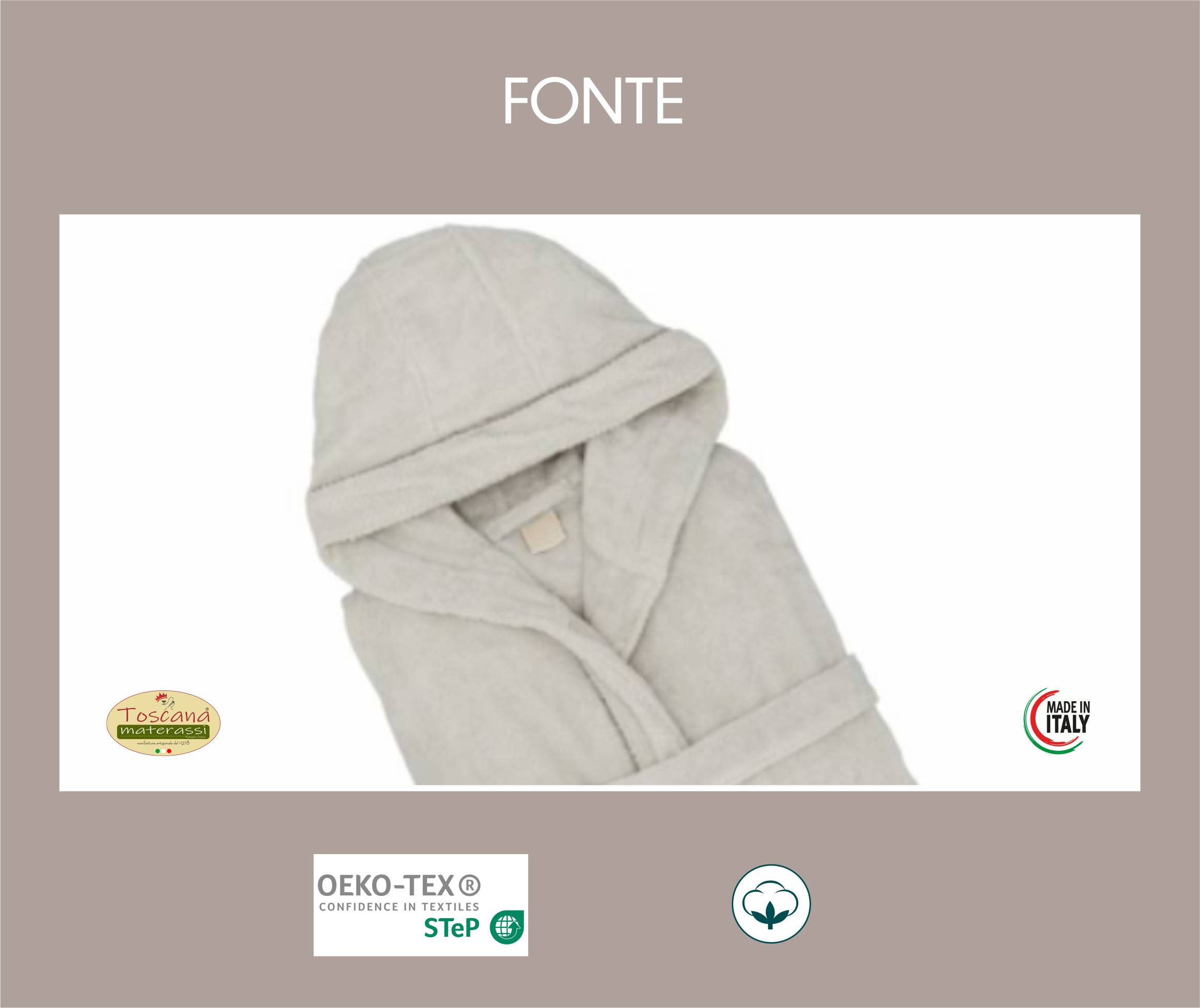 FONTE bathrobe 100% pure cotton