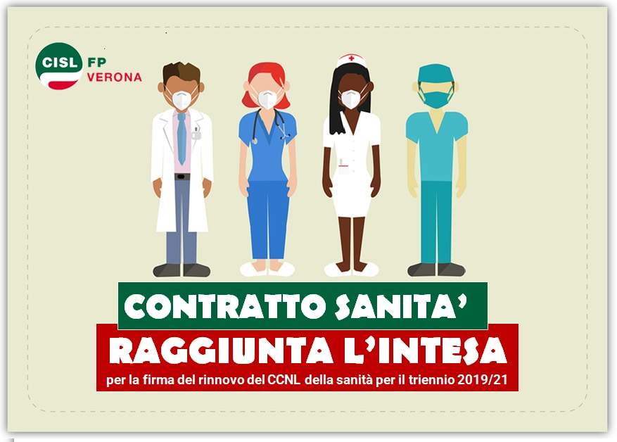 Cisl FP Verona. Sanità. Raggiunta l'intesa per il rinnovo del contratto di lavoro 2019/2021