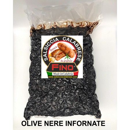 Olive nere infornate calabresi busta 1 KG