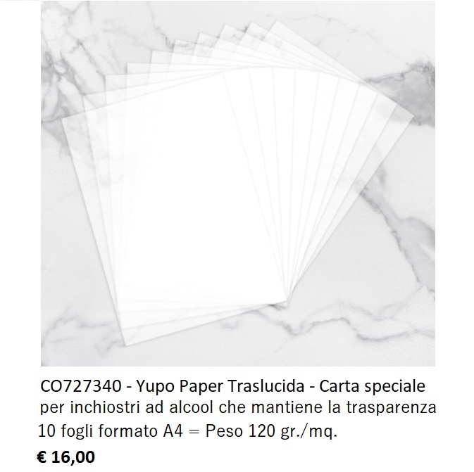 Inchiostri ad alcool-Accessori - CO727340 - "YUPO Paper Traslucida" - Carta speciale